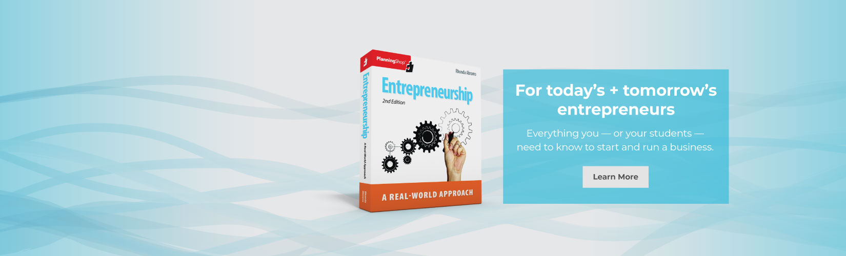 Image banner. now available! Entrepreneurship: A Real-World Approach, 2nd Edition Click to learn more.